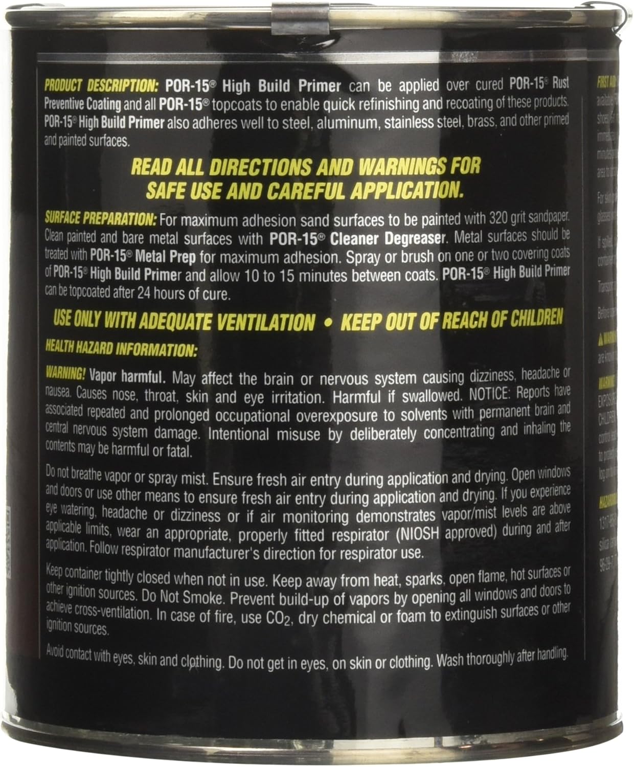 POR-15 High Build Primer 1 gal Sandable Bonding Coat, Pack of 2 E5050