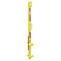 StringerShield 1 Unit Yellow OSHA Compliant Non-Penetrating Guardrail Clamp for Closed Edge Pan Stairs or Stringer Stairs
