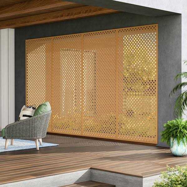 Barrette Outdoor Living 4 ft x 8 ft Privacy Diamond Vinyl Lattice Q18838