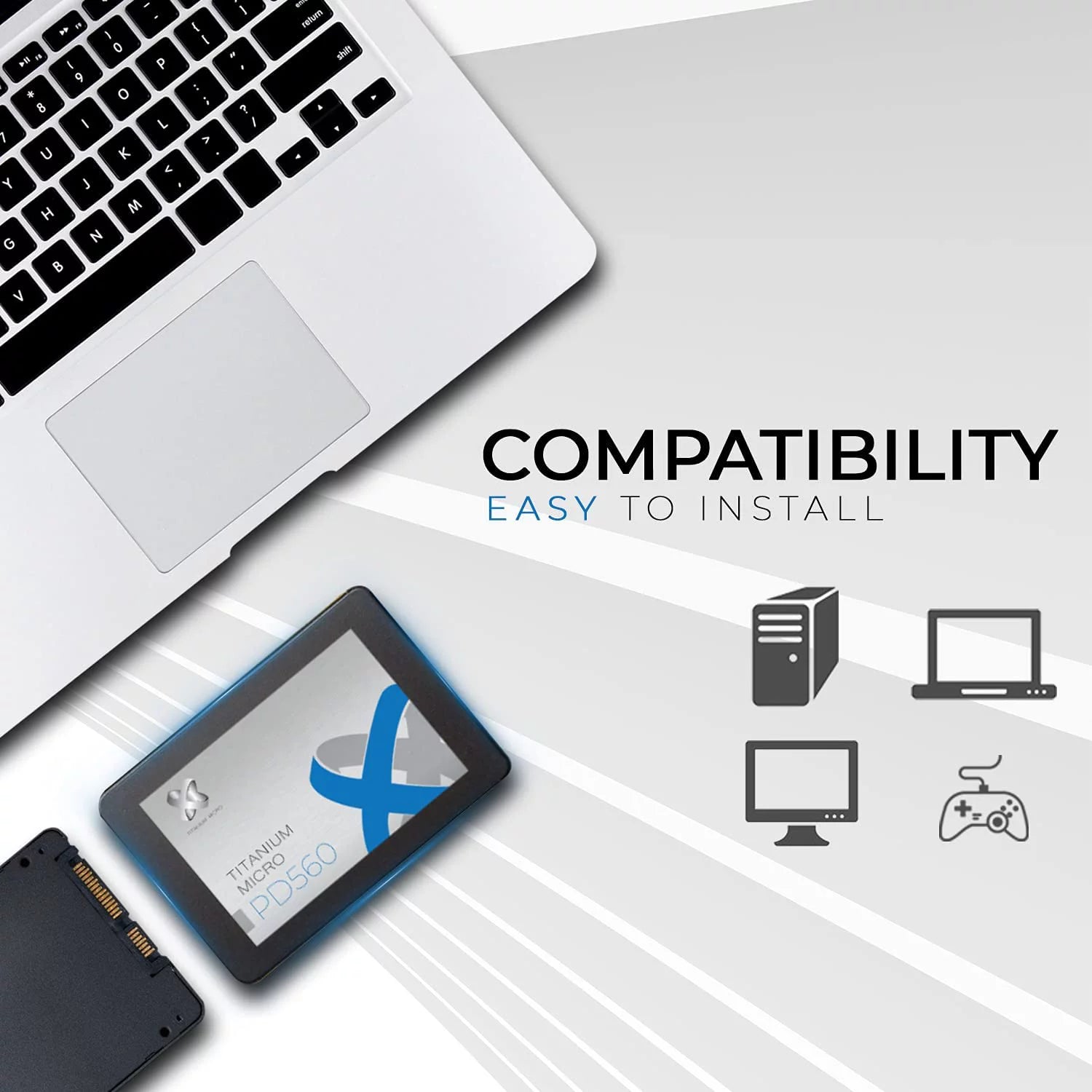 Titanium Micro PD560 SSD 500GB 2.5" SATA III Internal Solid State Drive F445373