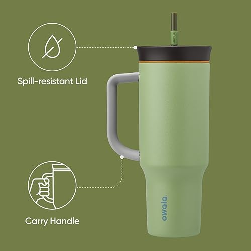 Owala Stainless Steel Insulated Travel Tumbler 40 oz Dusty Pink X1735