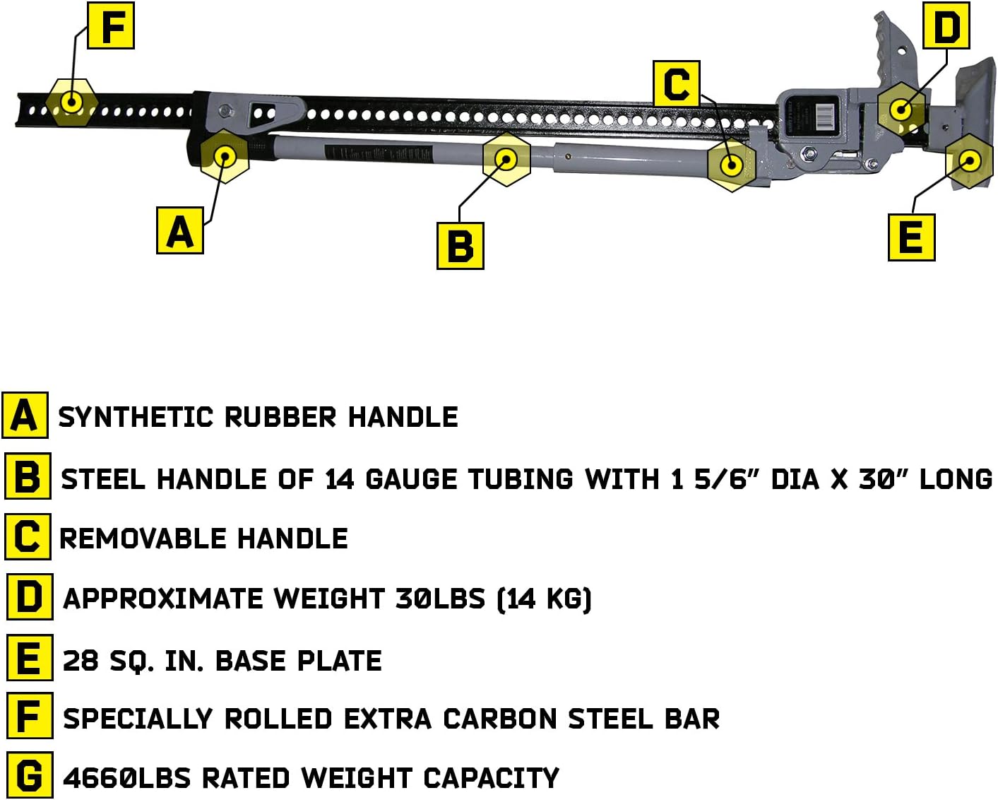 Smittybilt 2722 Universal Trail Jack 54" A609