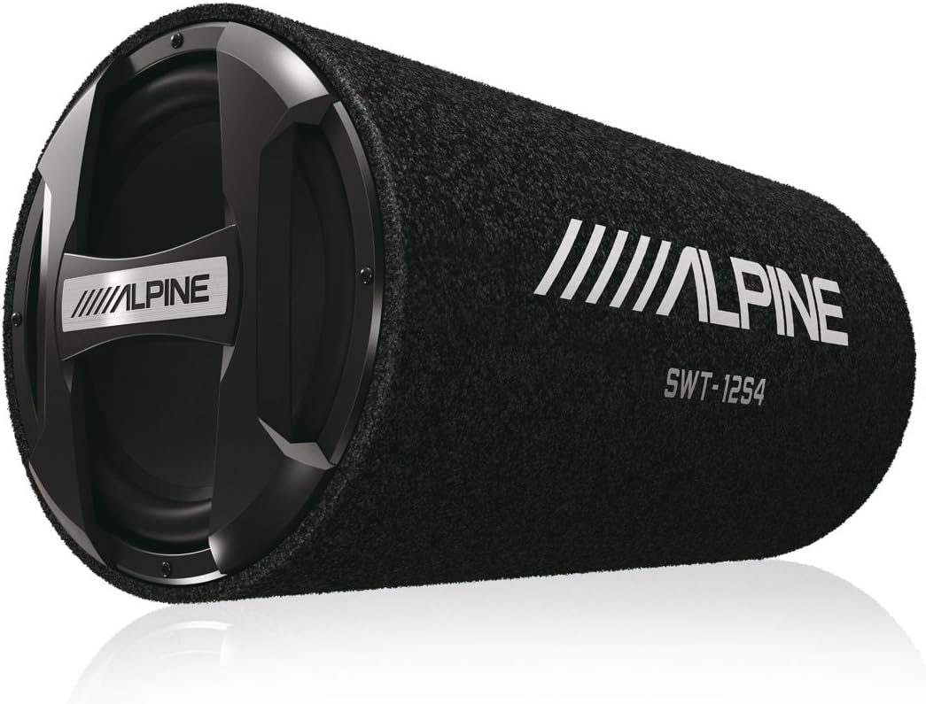 Alpine SWT-12S4 1500W Max (300W RMS) Single 12" Sealed Subwoofer Tube Enclosure