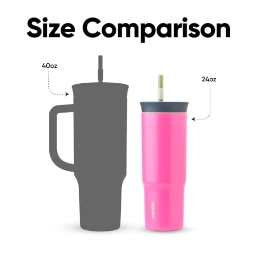 Owala Stainless Steel Insulated Travel Tumbler 40 oz Dusty Pink X1735