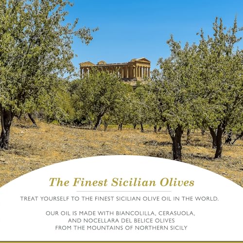 Frantoia Extra Virgin Olive Oil from Italy, Unfiltered Cold Extracted, 101.4 Fl Oz O2791