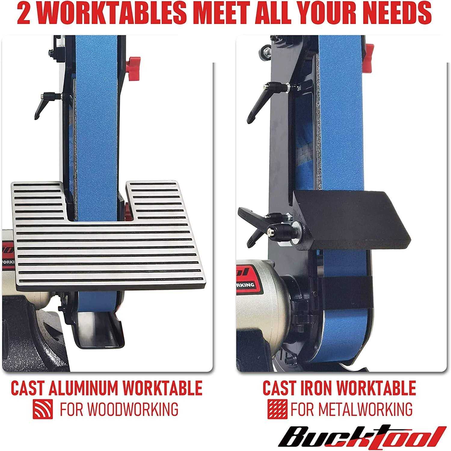 Bucktool Combo 2 x 42 Belt Sander 6 Bench Grinder C503058