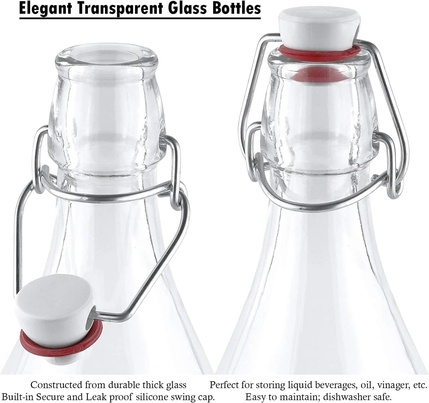Bormioli Rocco Giara Glass Bottle with Stopper, 33.75 oz Y4486