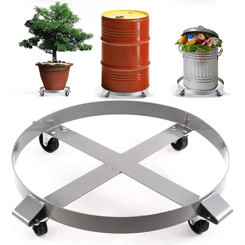Rocktric Heavy Duty Drum Dolly 1000 Pound Trash Can Dolly 55 Gallon Swivel Casters Wheel Steel Frame Dolly Cart Non Tipping Hand Truck Capacity - Shop Hardware Tools Online Store