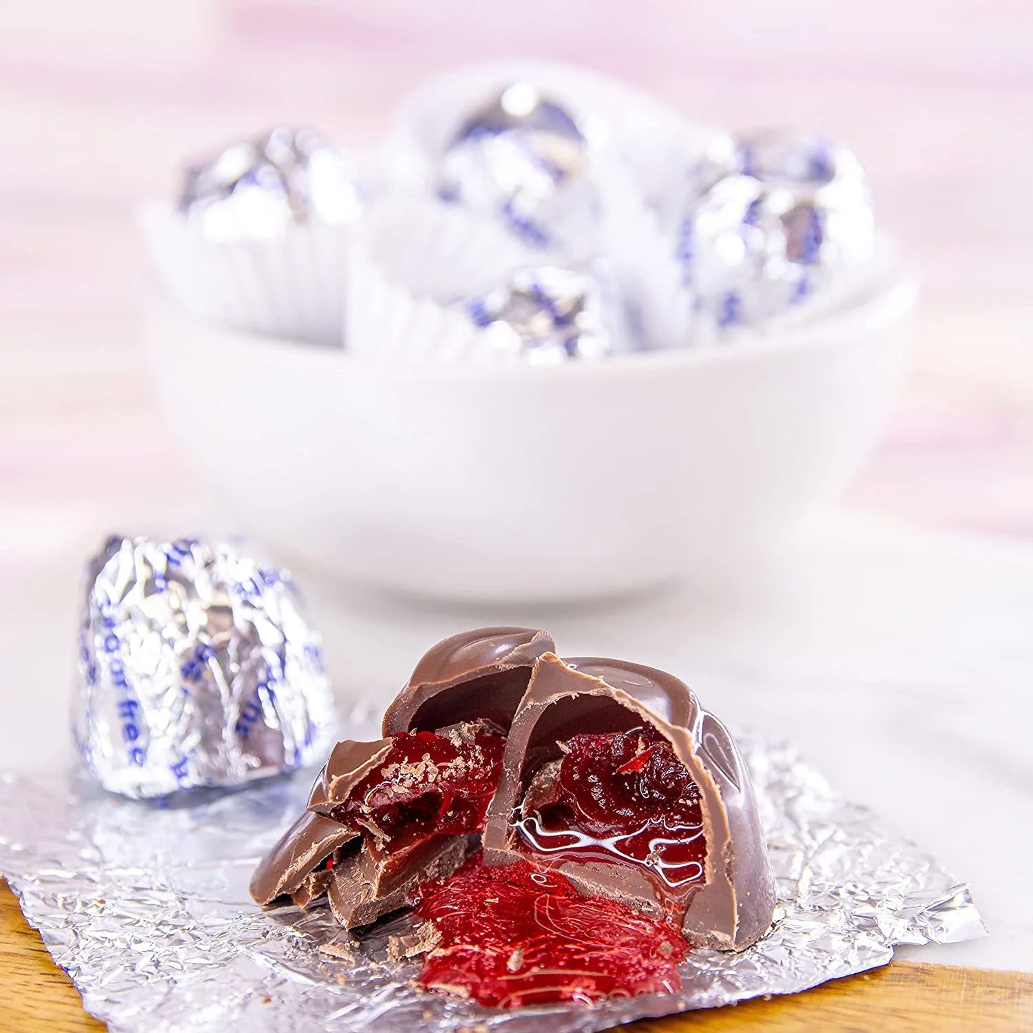 Wockenfuss Candies Sugar Free Dark Cordial Cherries - 1lb