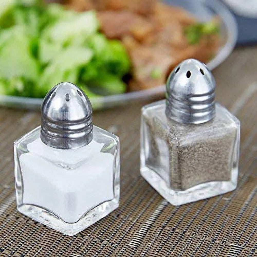 Tezzorio Mini Glass Salt and Pepper Shakers, Set of 12 G3580