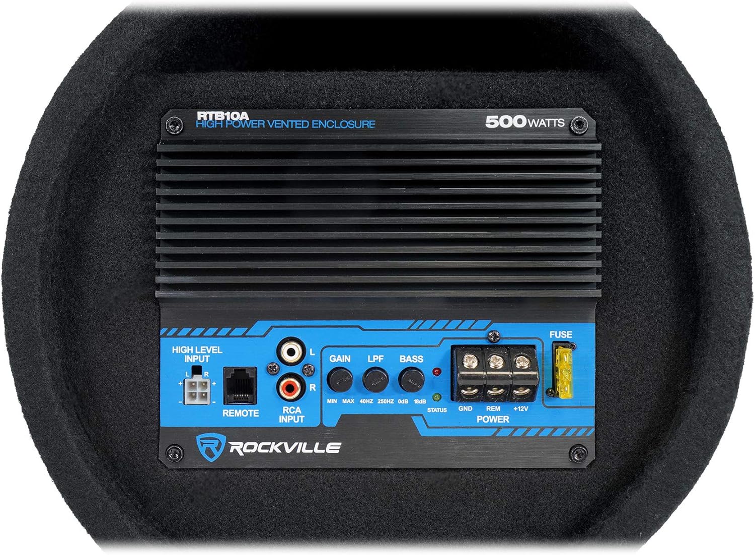 Rockville RTB10A 10" 500W Powered Subwoofer with Remote F9256