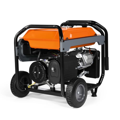 Generac 8000-Watt Gas-Powered Portable Generator with Electric Start, Orange/Black H399