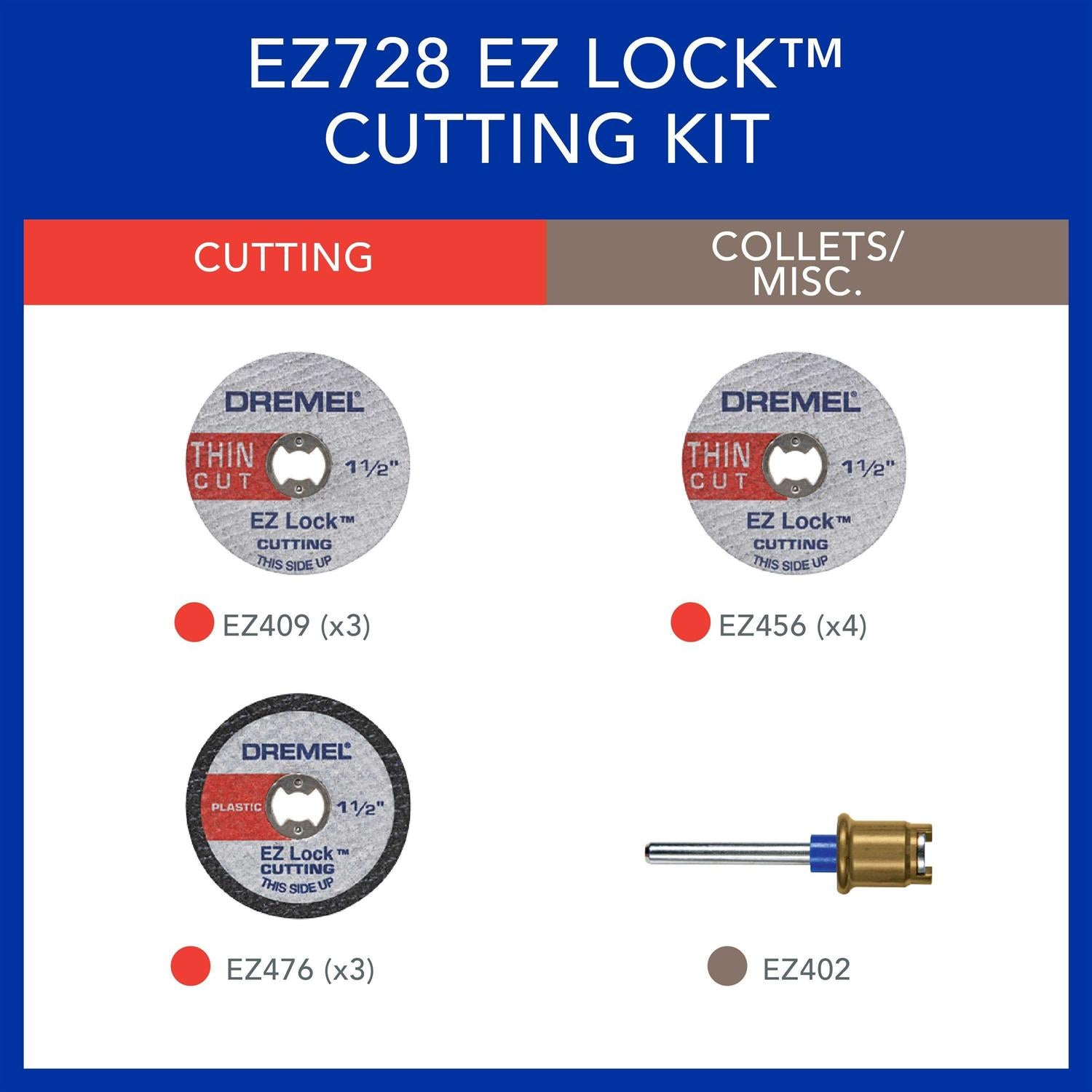 Dremel EZ728-01 EZ Lock Rotary Cutting Accessory Kit O3336
