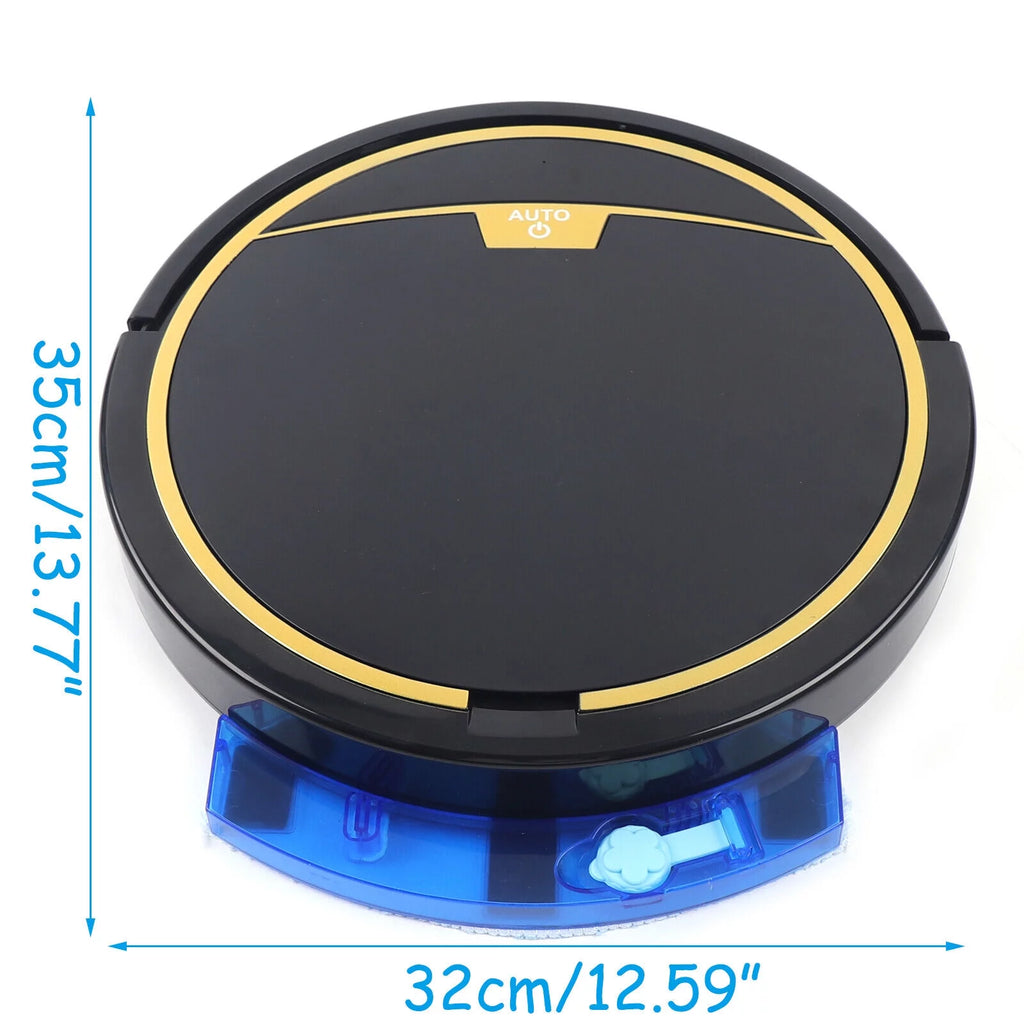 15W Rechargeable Robot Vacuum Cleaner with Mop, Black D500