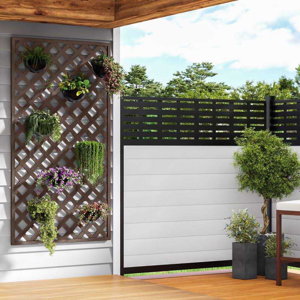 Barrette Outdoor Living 4 ft. x 8 ft Classic Diamond Vinyl Lattice C67111