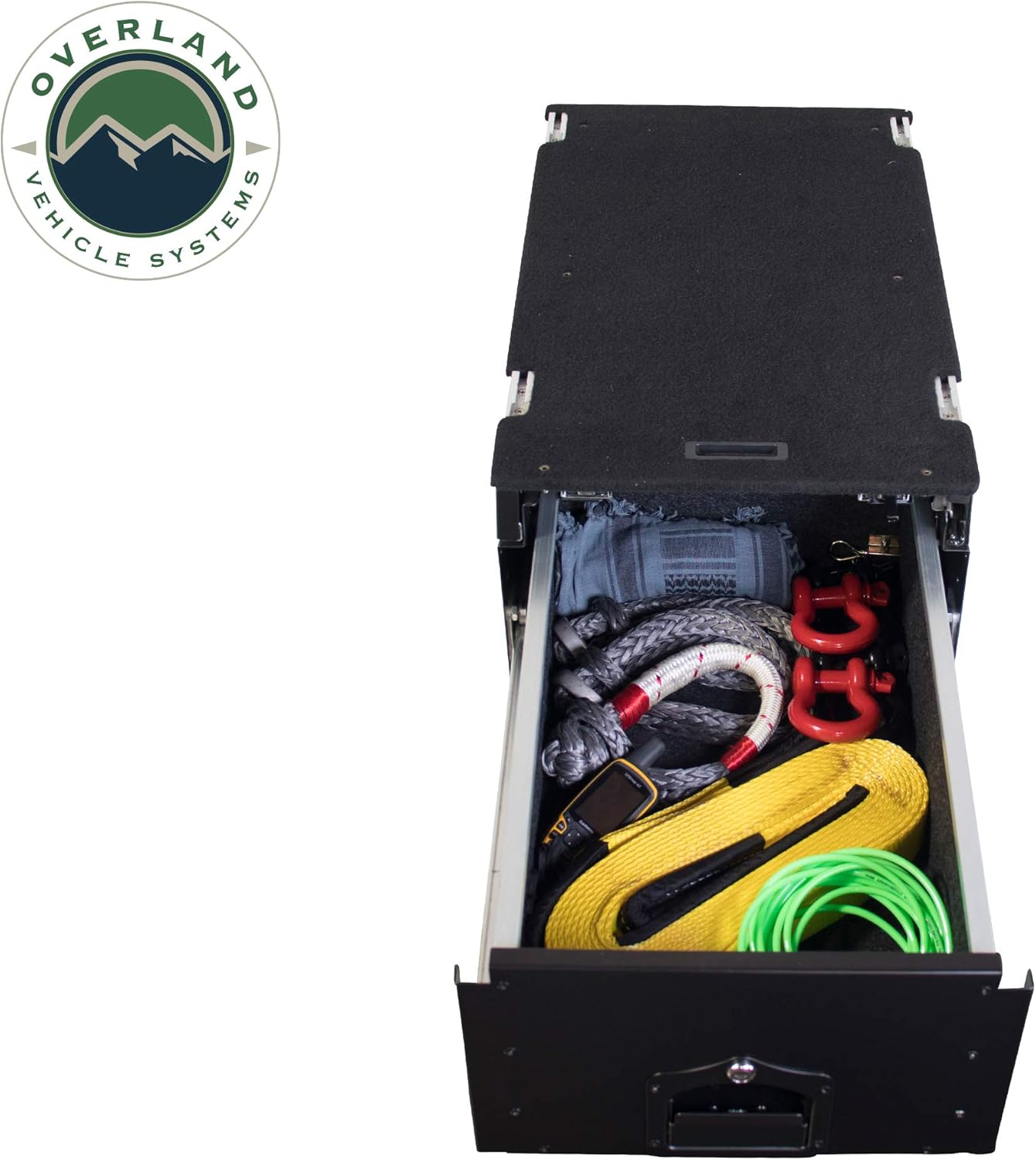 Overland Vehicle Systems Cargo Box with Slide Out Drawer, Black C63567