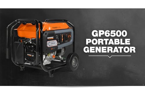 Generac 8000-Watt Gas-Powered Portable Generator with Electric Start, Orange/Black H399