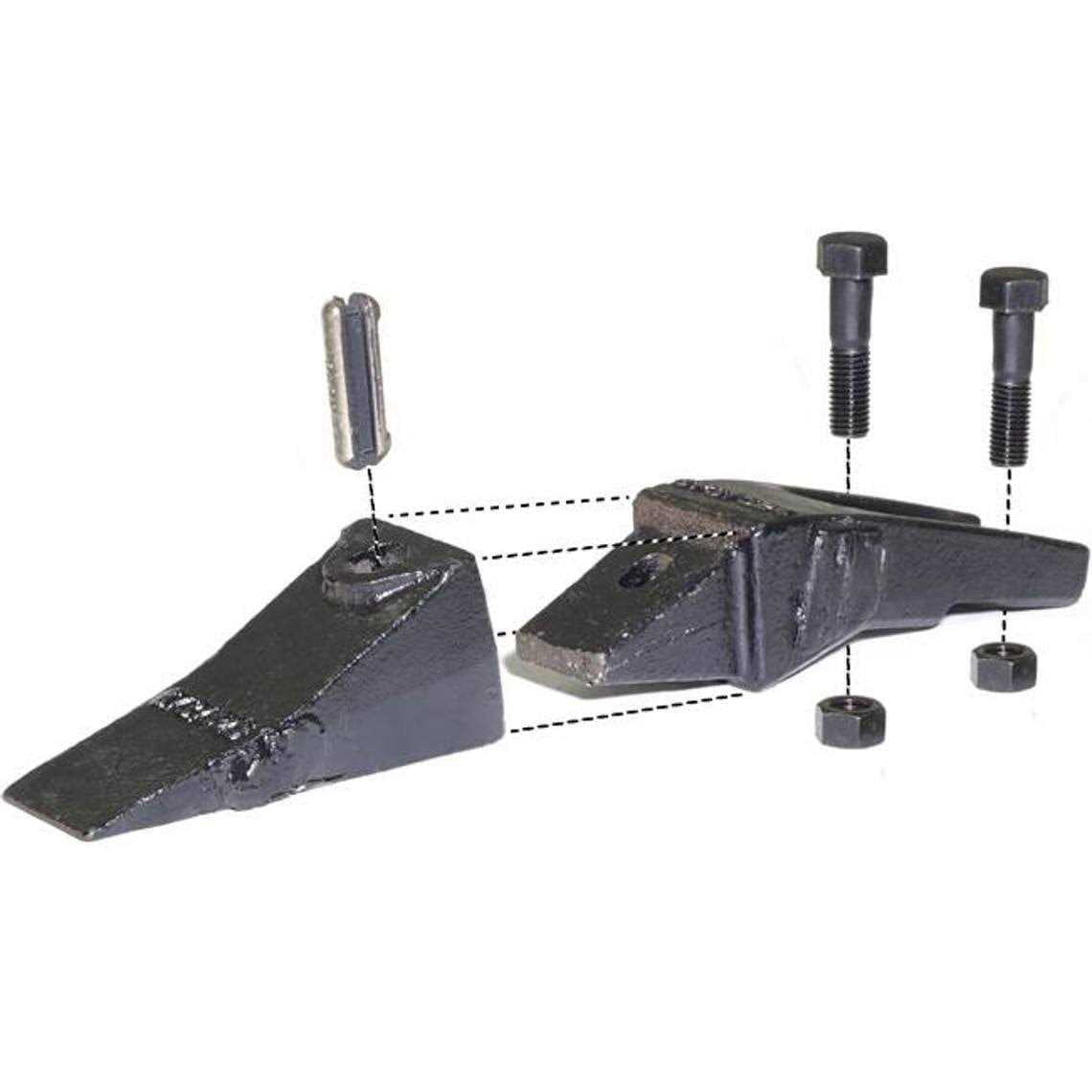 Titan Attachments 7 Bucket Teeth Assembly 6737322y Bobcat Style Bolt on Flush Mount Pin Skid Steer O11332