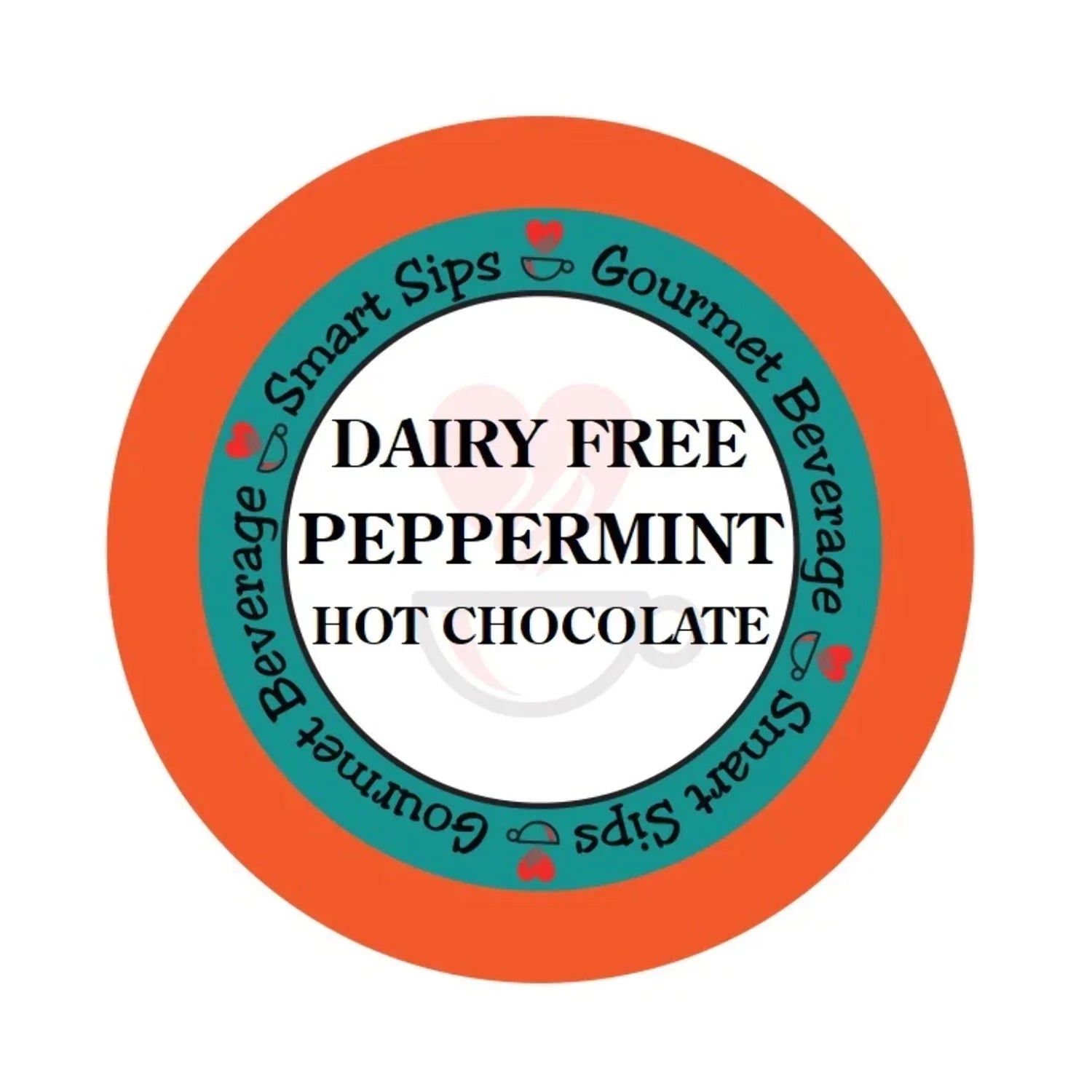 DAIRY-FREE, VEGAN | Peppermint Hot Chocolate, Single-Serve Gourmet Dairy-Free Hot Cocoa Pods for Keurig K-cup Brewers