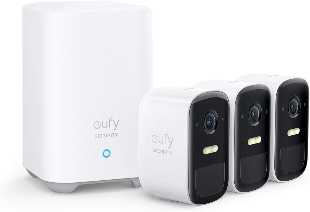eufy Security eufyCam 2C Wireless Home Security Camera System, 3-Cam Kit N7482
