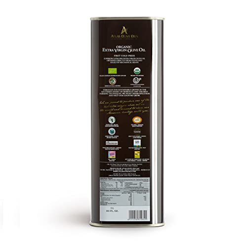 Atlas 3 LT Organic Cold Press Extra Virgin Olive Oil from Morocco O4632