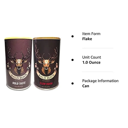Bald Buck Seasoning Bold Taste & Slow Burn Combo (Pack of 2) L15423