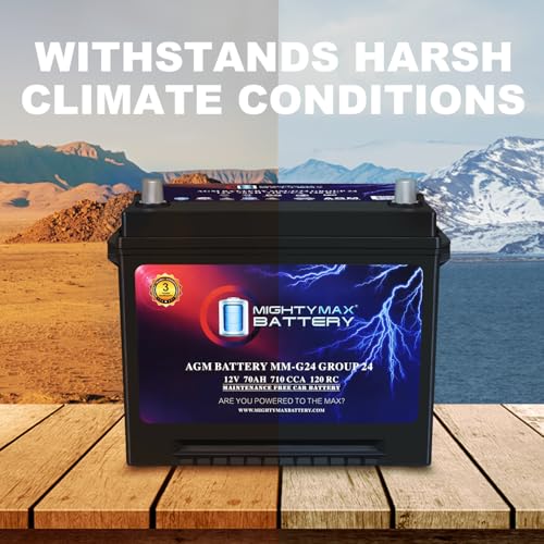 Mighty Max Battery MM-H5 Start and Stop Car Battery, Group Size 47, 12V 60 AH, AGM E711958