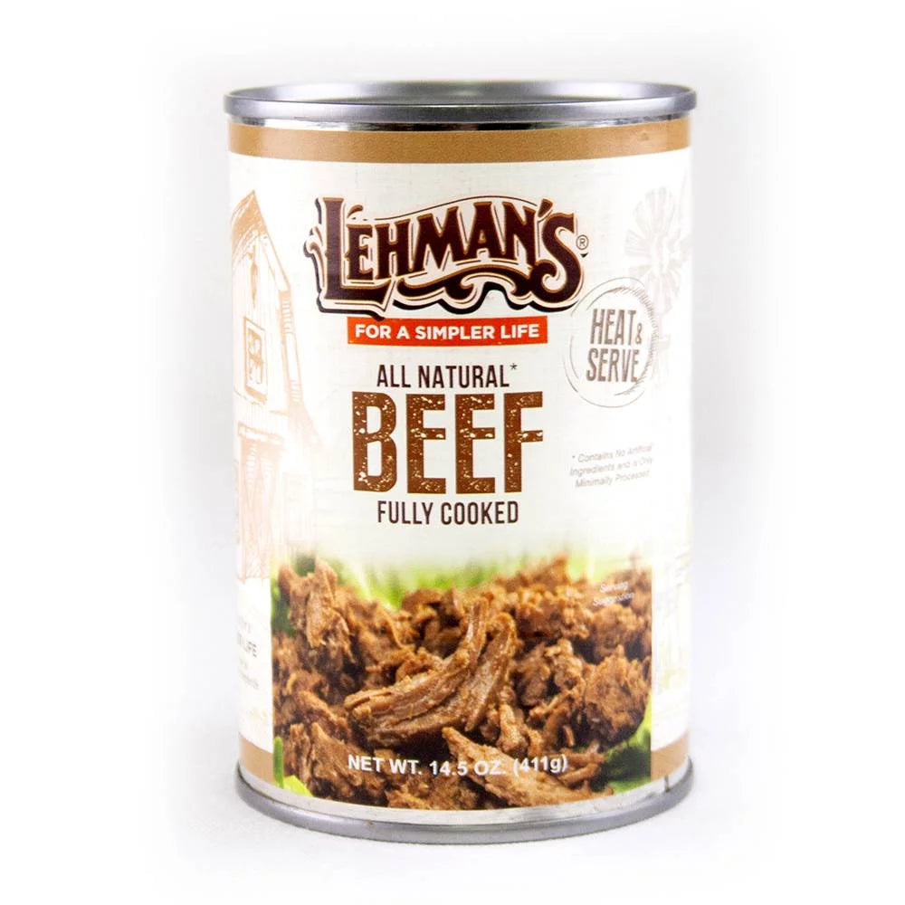 Lehman's All Natural Ready to Eat Canned Beef, 14.5 oz, Pack of 3 D43827