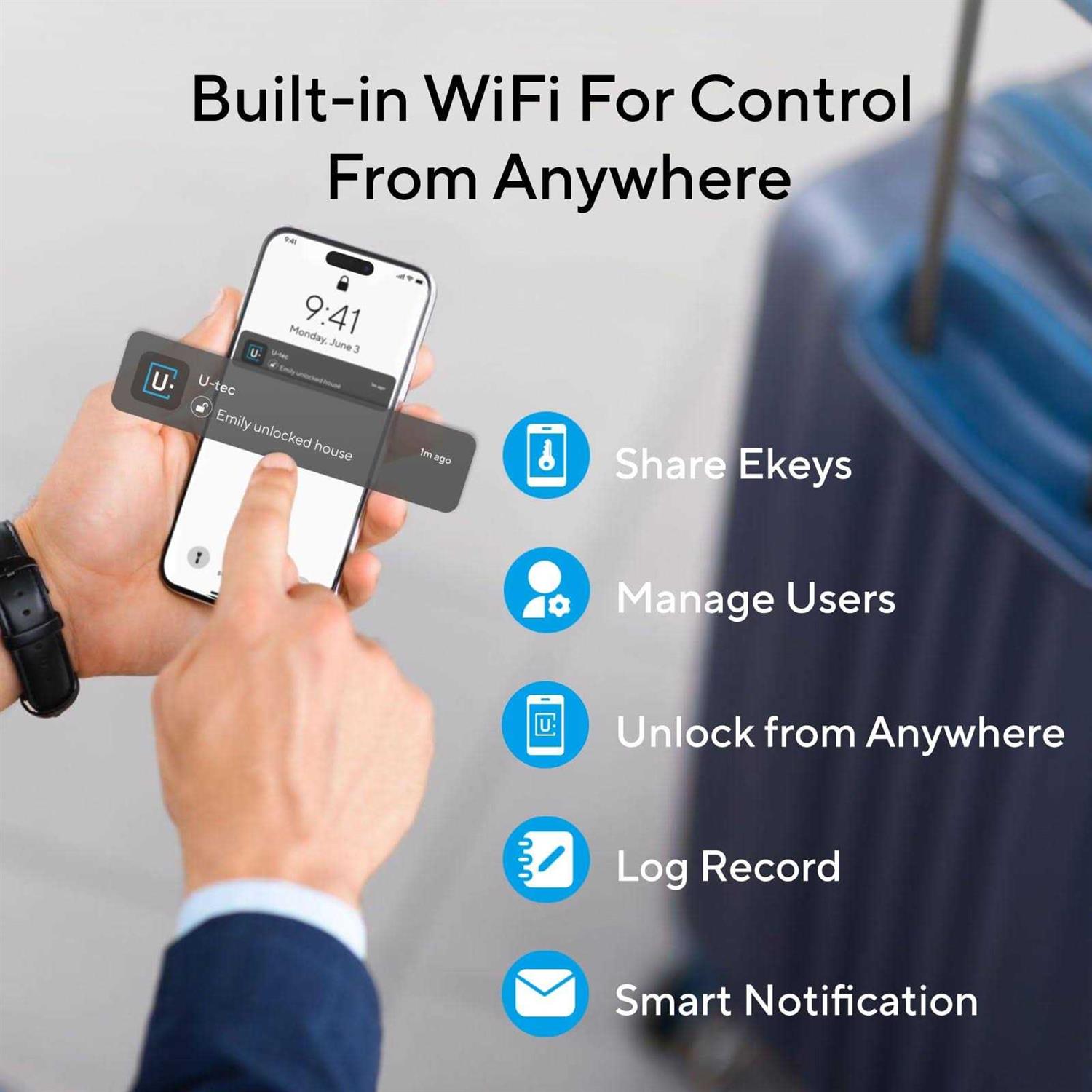 ULTRALOQ Latch 5 Built-in WiFi Smart Lock W517