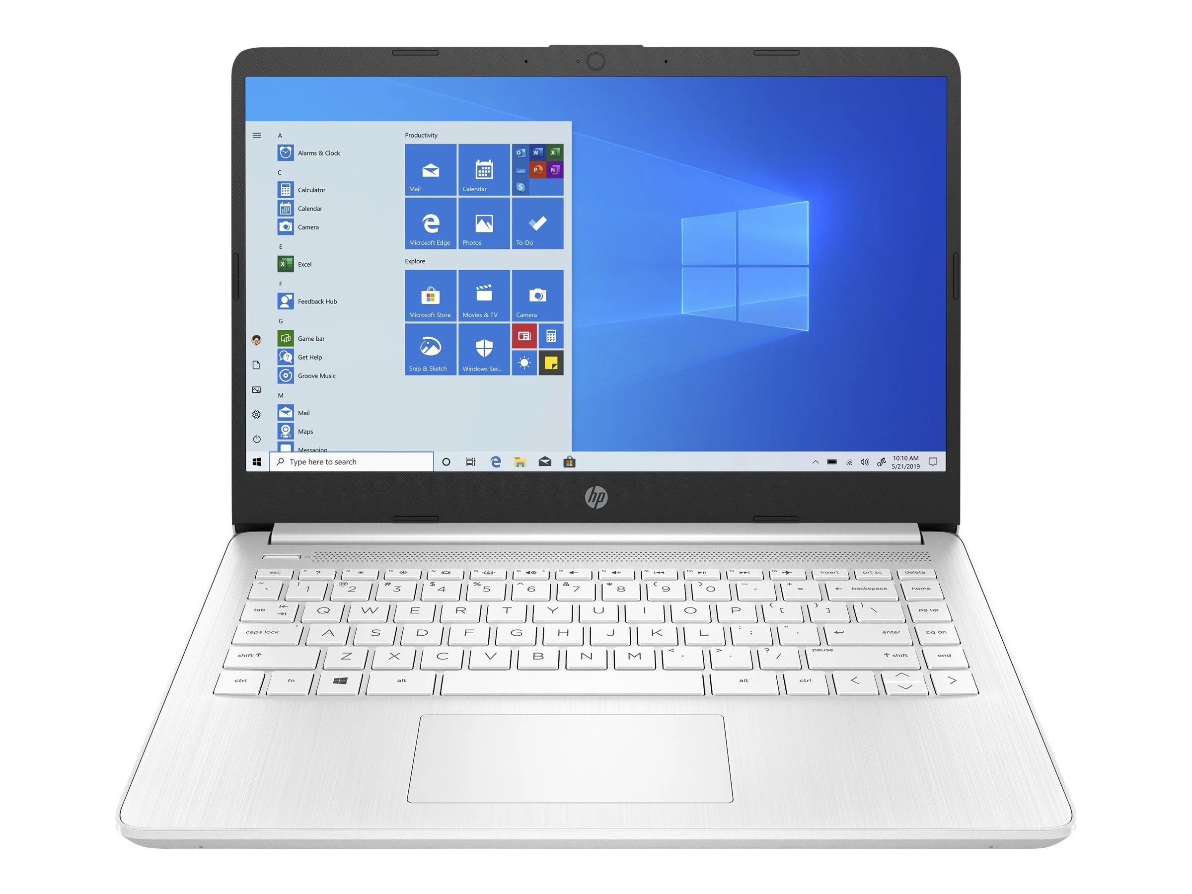 HP Laptop 14-dq0032dx, Intel Celeron N4020, 4GB RAM, 64GB eMMC, 14" HD, Win 11 Home, White Q179374