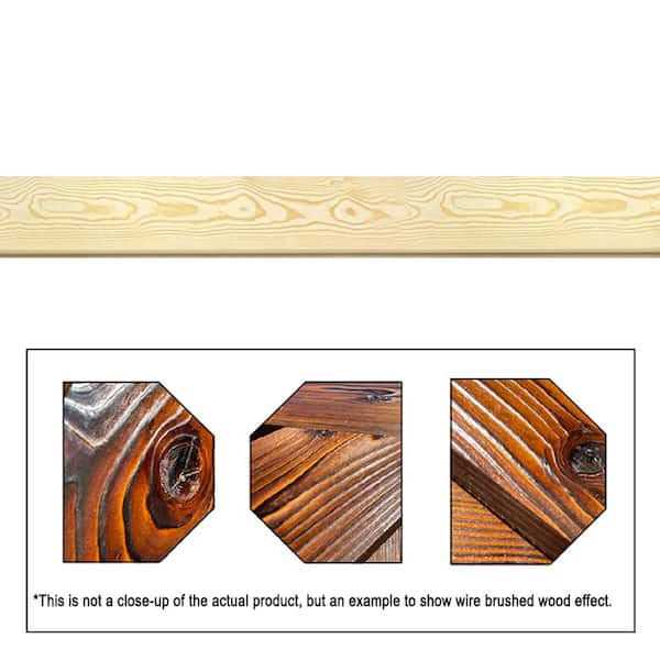 Calhome Wire Brushed Knotty Pine Tongue and Groove Siding Board U794