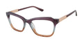 NEW GX by GWEN STEFANI GX 067 Purple & Brown Eyeglasses 52mm with GX Case