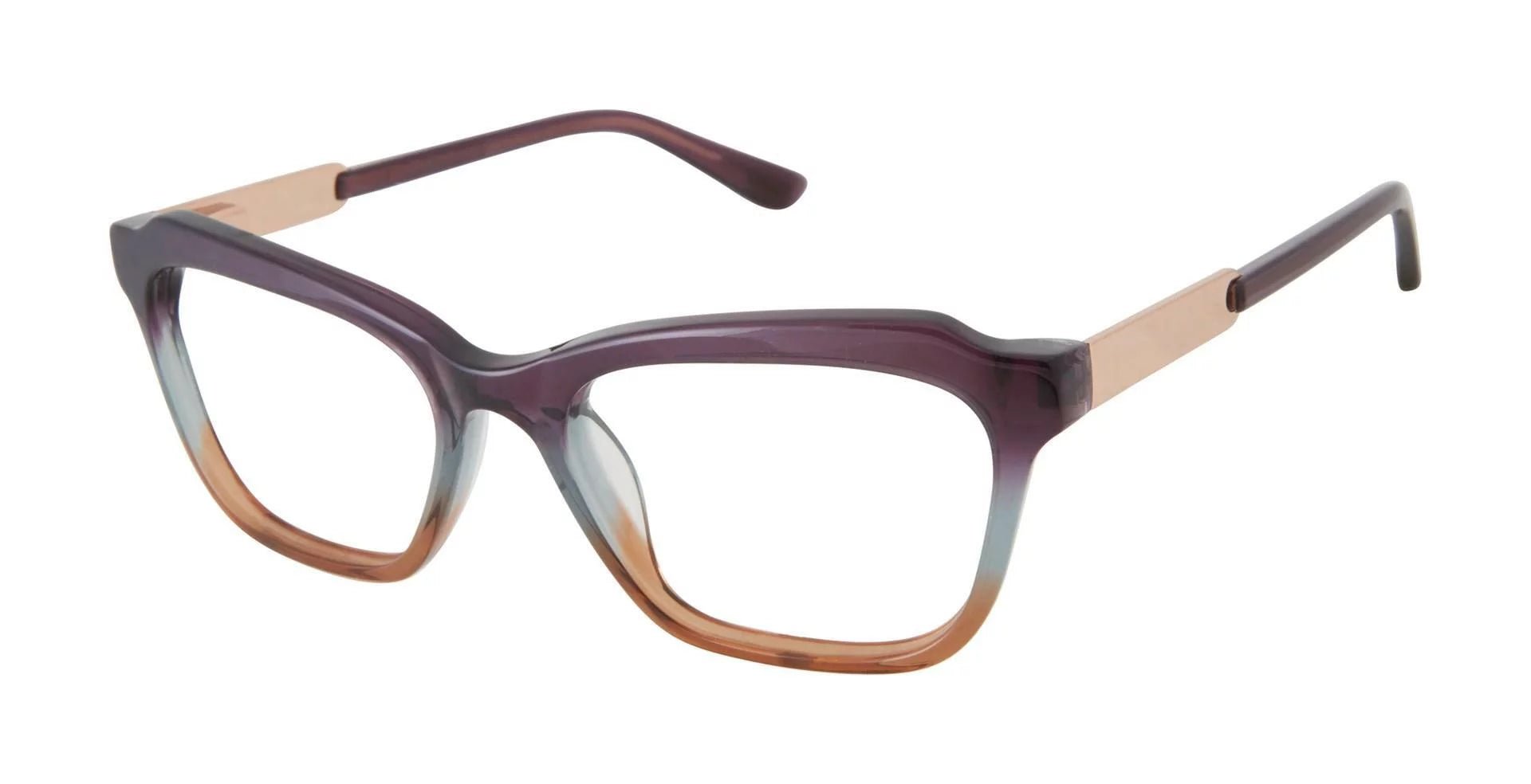 NEW GX by GWEN STEFANI GX 067 Purple & Brown Eyeglasses 52mm with GX Case