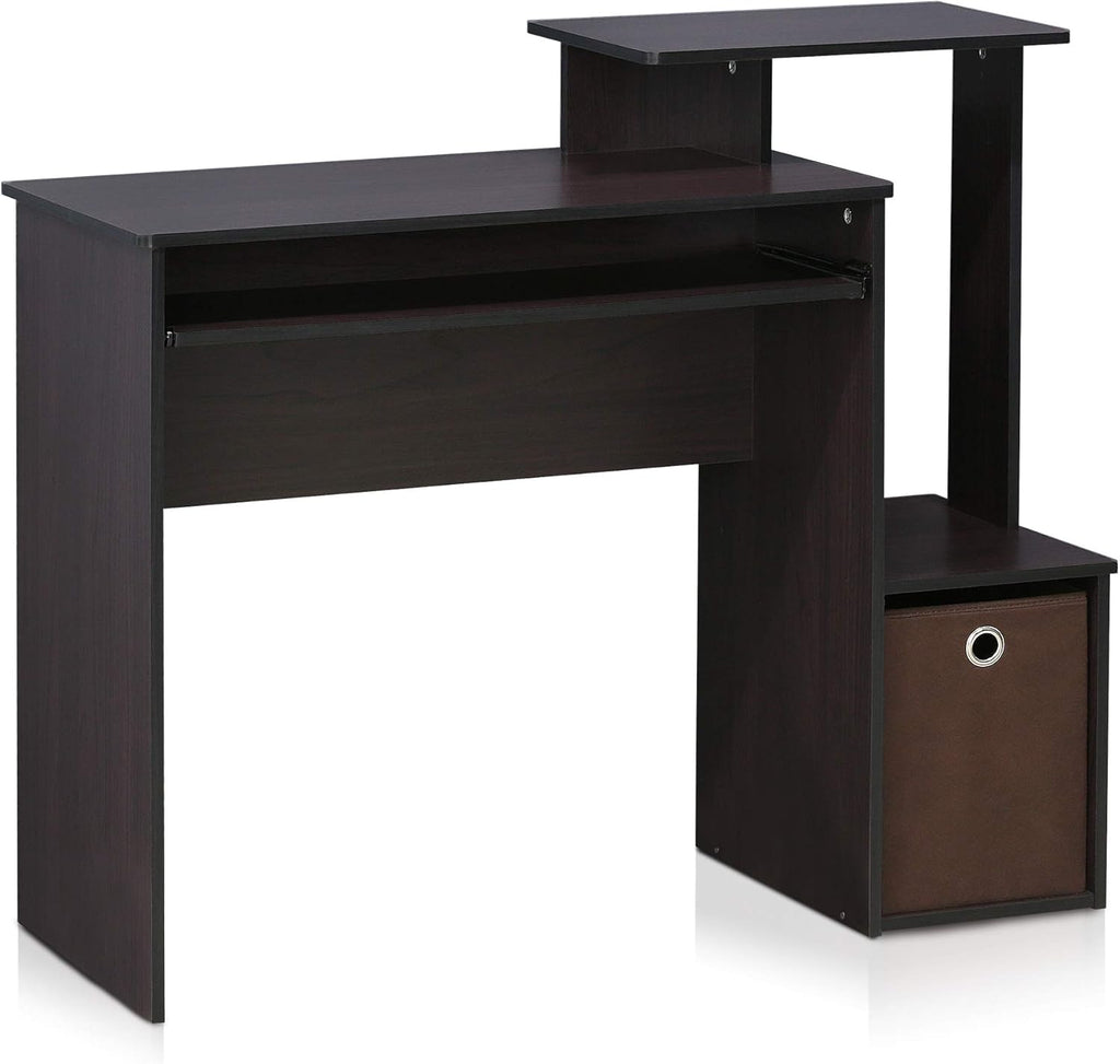 Furinno Econ Multipurpose Home Office Computer Writing Desk, Black/Brown, Pack of 2 R83126