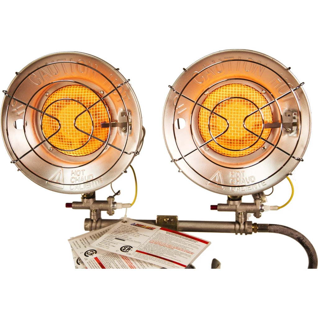 Dura Heat TT-30CSA Double Burner Propane Tank Top Radiant Heater W69640