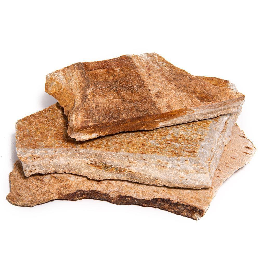 Landscape Patio Natural Flagstone Pathway Stepping Stone Slabs - 1000 lbs - Salmon Red