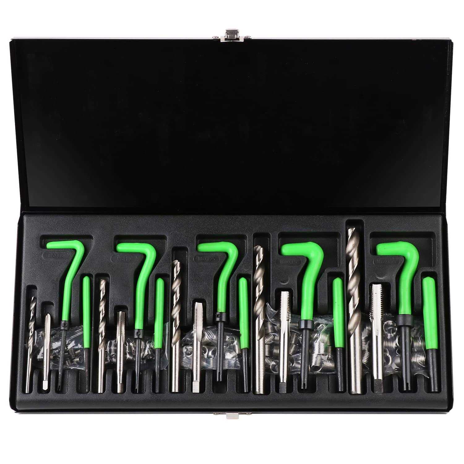 SWANLAKE 166pcs Thread Repair Tool Kit,Hss Drill Helicoil Repair Kit Metric M5 M6 M8 M10 M12 - Shop Hardware Tools Online Store