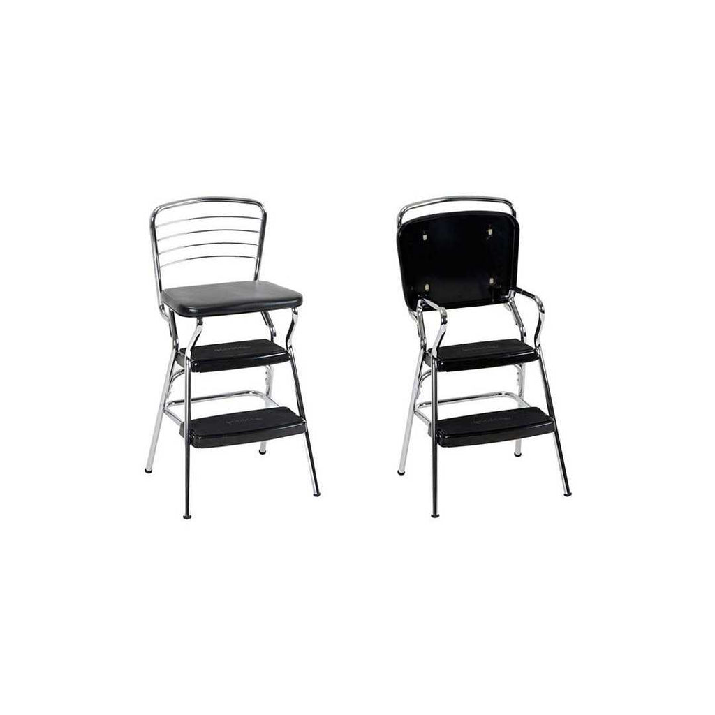 Cosco Stylaire Retro Chair Step Stool with Flip-Up Seat D10094