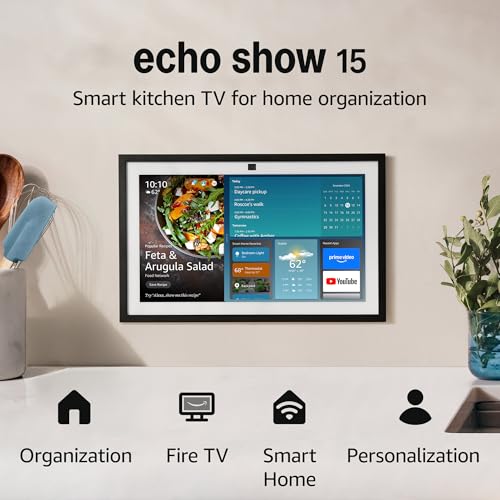 Amazon Echo Show 15, 15.6" Full HD smart display with Fire TV and Alexa P868
