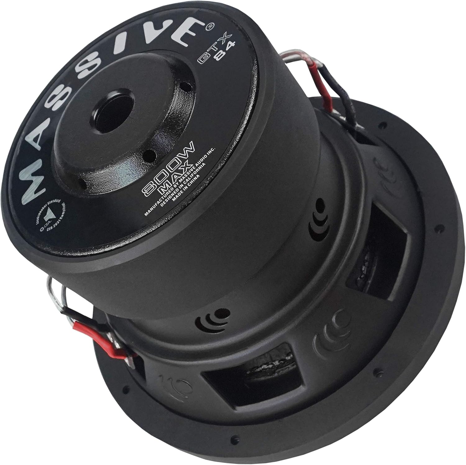 Massive Audio GTX84 – 8 Inch Car Audio Subwoofer, High Performance Subwoofer for Cars, Trucks, Jeeps - 8" Subwoofer 400 Watt RMS, 800w MAX Dual 4 Ohm, 2 Inch Voice Coil. Sold Individually
