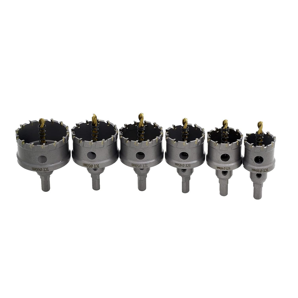 REETAI-FOUR 13Pcs TCT Hole Saw Kit, Tungsten Carbide Tipped, Heavy Duty for Stainless Steel O811088