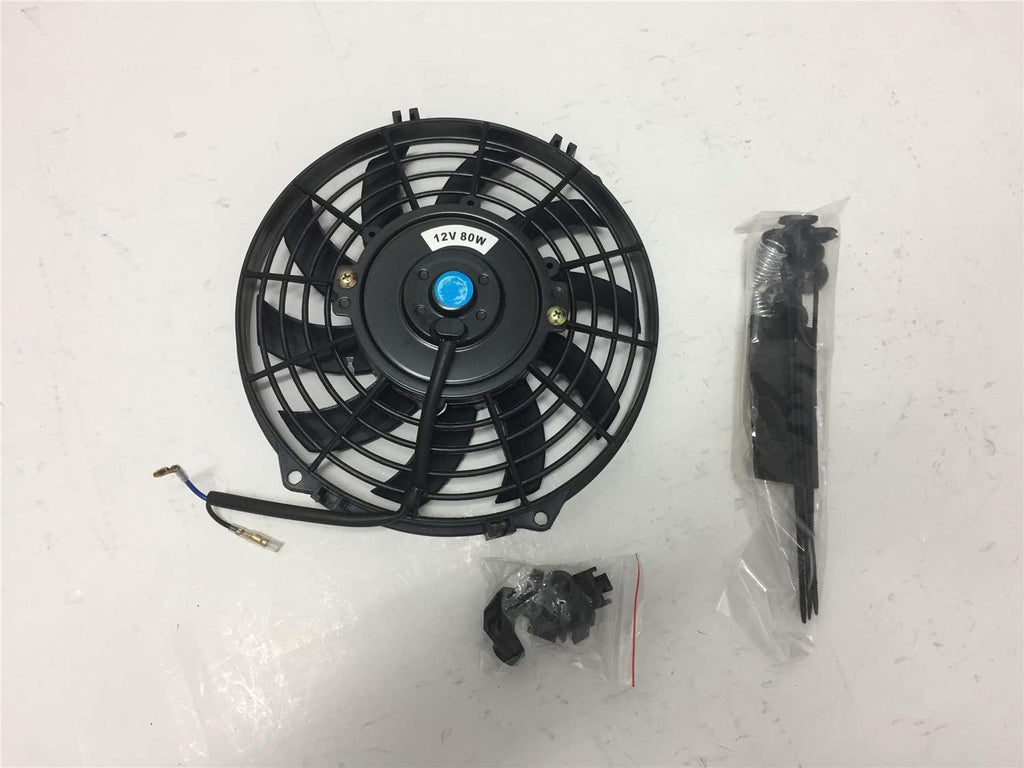 Radiator Cooling Fans Universal Pull Push Slim Electric Fan with Mounting Kit (9 inch) Pack of 2