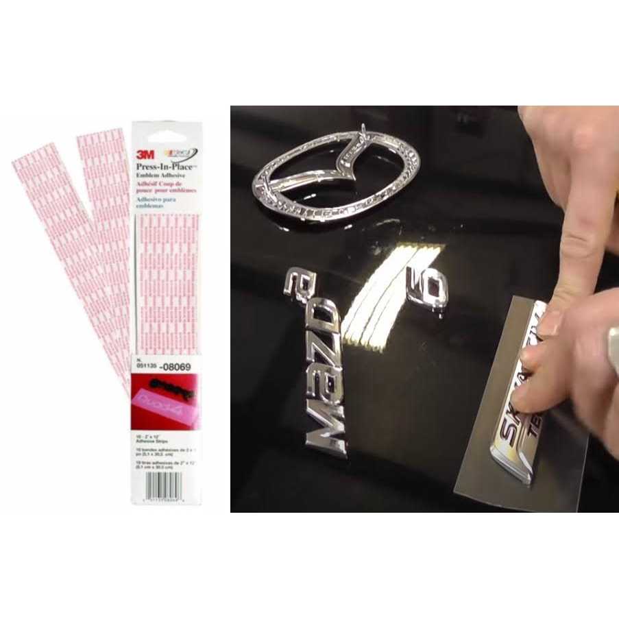 3M 08069 Press-In-Place Emblem Adhesive D380175