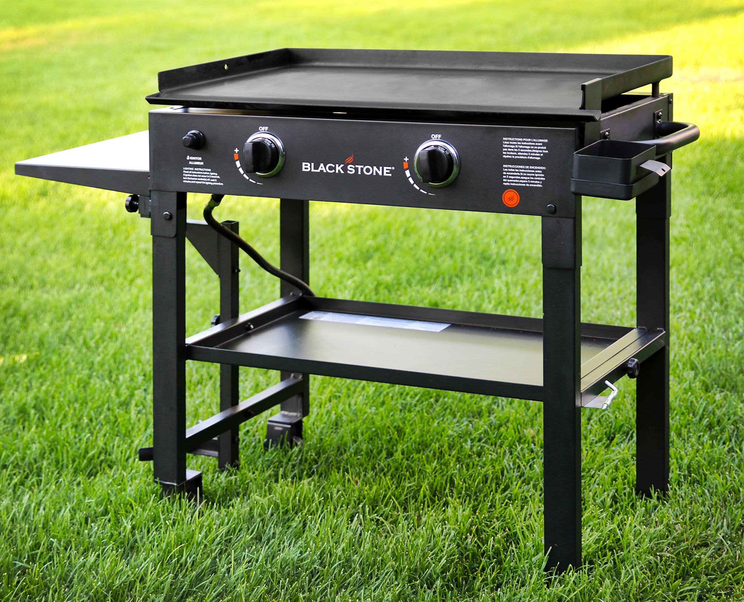 Blackstone 28 in 2-Burner Propane Gas Grill with Griddle Top N334