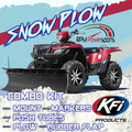 RPM KFI 60" ATV Compatible with Pro Poly Snow Plow kit for 1998-2004 Compatible with Honda Foreman TRX450