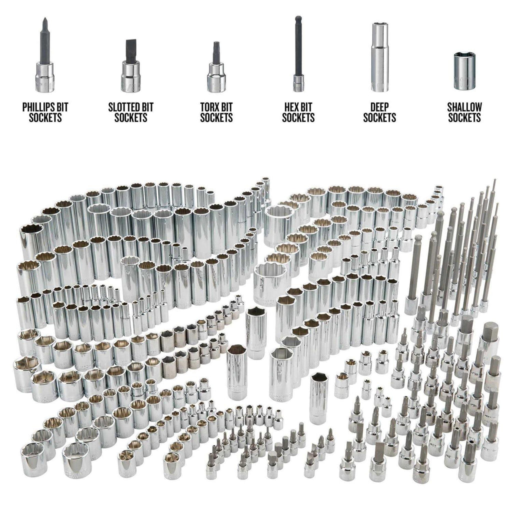 Craftsman 1/4, 3/8 & 1/2 in. Drive SAE 6 & 12 Point Socket Set 299 pc I740