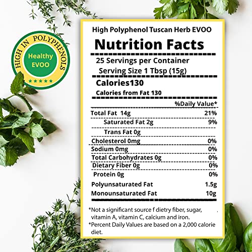 M.G. PAPPAS High Polyphenol Extra Virgin Olive Oil, Cold Pressed & Unfiltered, 12.7 oz O81138