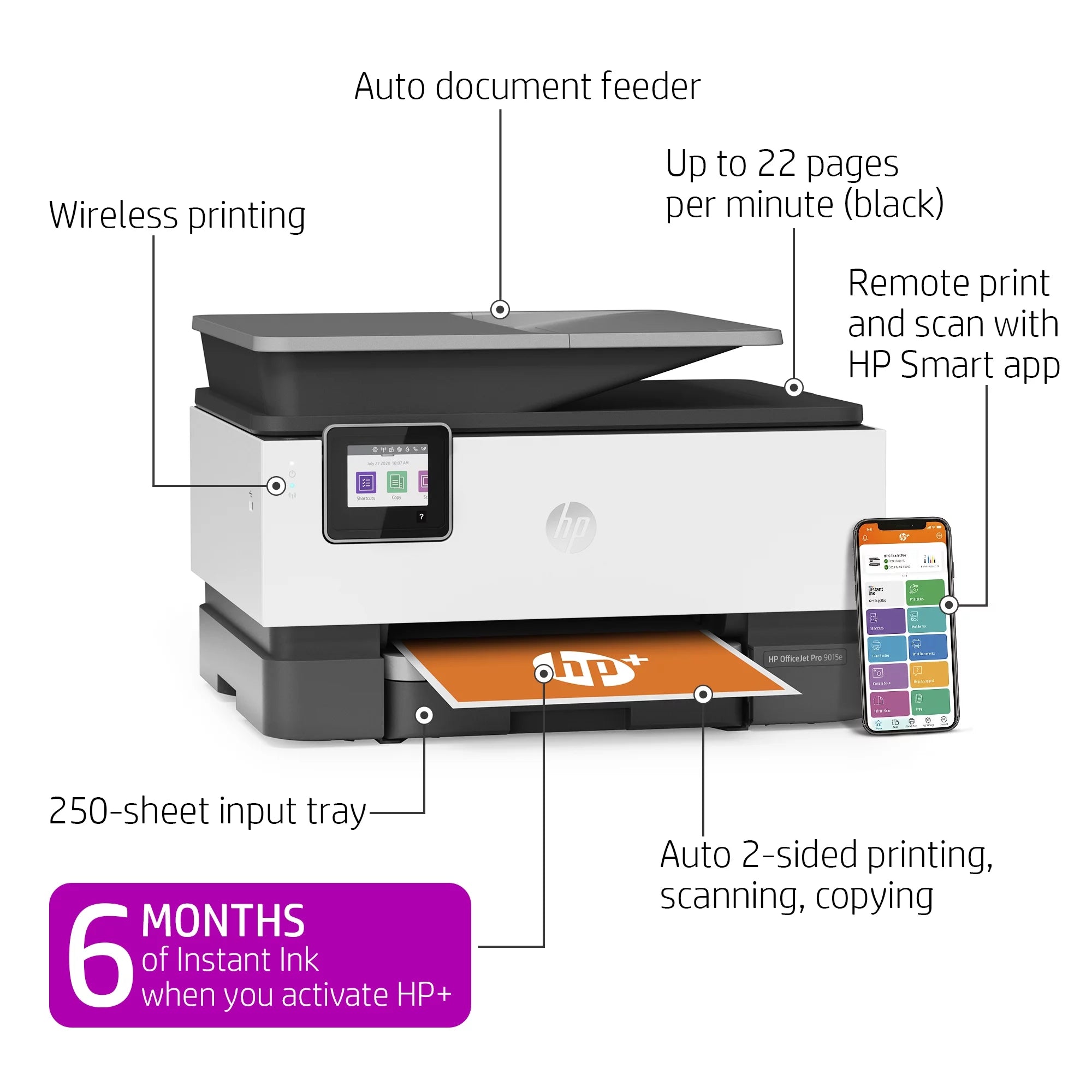 HP OfficeJet 9025e All-in-One Wireless Color Inkjet Printer A43863
