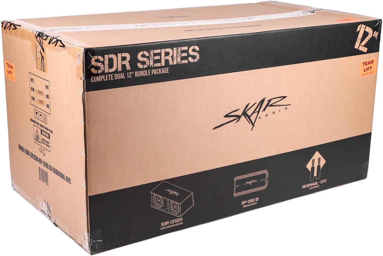 Skar Audio Dual 12" SDR Series Subwoofer Bass Package with Amplifier C927