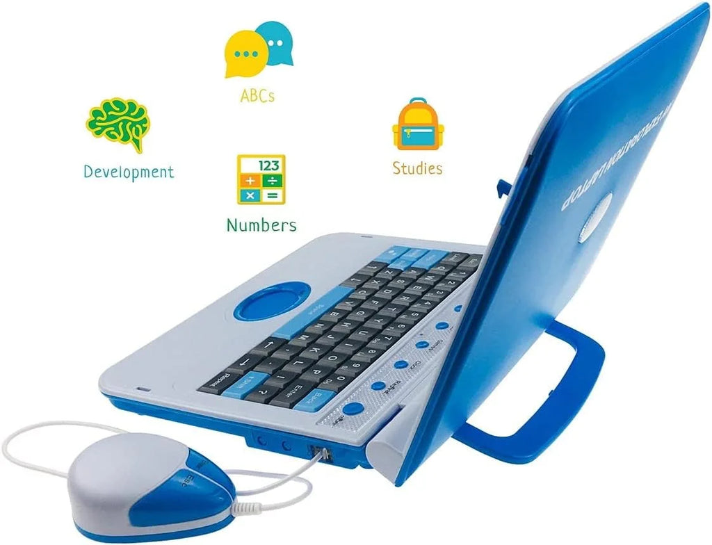 Tech Kidz My Exploration Toy Computer Educational Interactive Laptop for Kids, 80 Games, Blue, Ages 5+ Z750